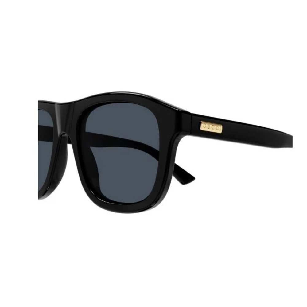 Gucci GG1316S 001 Black/Grey Soft Square Men's Sunglasses - Picture 3 of 6